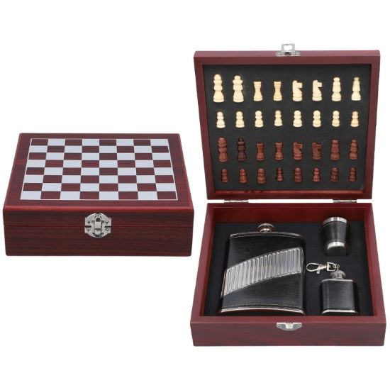 Immagine di FIASCHETTA SET REGALO + DAMA fiaschetta da 240ml, 1 tazza + MINI FIASCHETTA