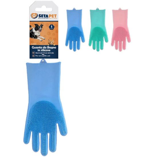 Immagine di PET GUANTO DA BAGNO PER ANIMALI 1pz IN SILICONE
