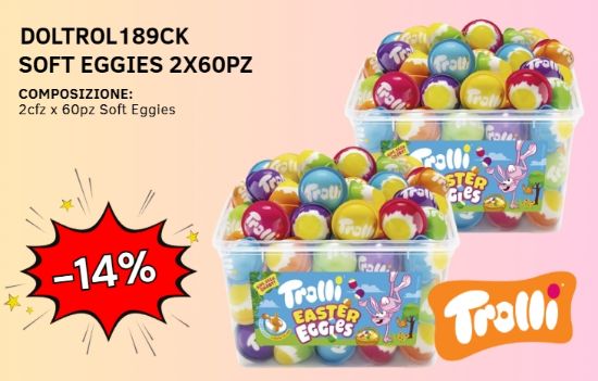 Immagine di CASA DEL DOLCE SOFT EGGIES 18,8gr 2x60pz VASCHETTA