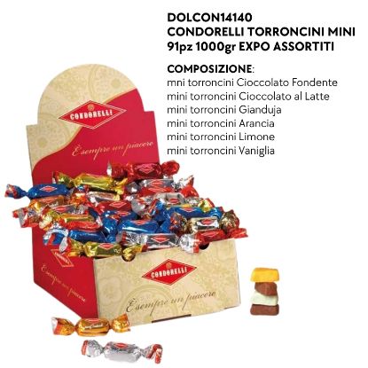 Immagine di CONDORELLI TORRONCINI MINI 91pz 1000gr EXPO ASSORTITI - PR2025