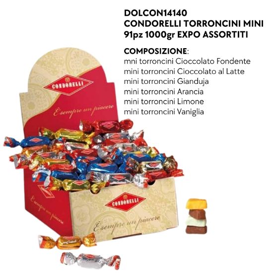 Immagine di CONDORELLI TORRONCINI MINI 91pz 1000gr EXPO ASSORTITI - PR2025