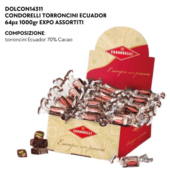 Immagine di CONDORELLI TORRONCINI ECUADOR 64pz 1000gr EXPO ASSORTITI- PR2025