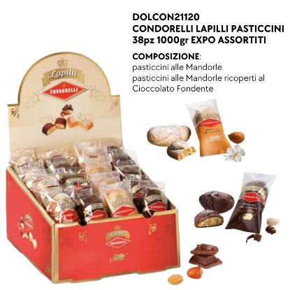 Immagine di CONDORELLI LAPILLI PASTICCINI 38pz 1000gr EXPO ASSORTITI- PR2025