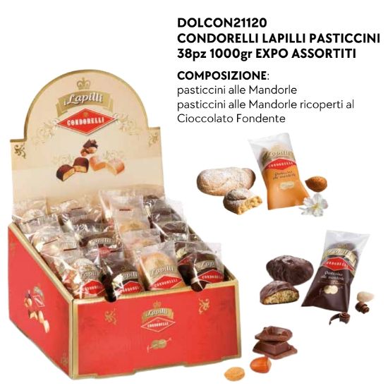 Immagine di CONDORELLI LAPILLI PASTICCINI 38pz 1000gr EXPO ASSORTITI- PR2025