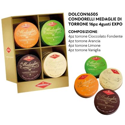 Immagine di CONDORELLI MEDAGLIE DI TORRONE 16pz 4gusti EXPO - PR2025