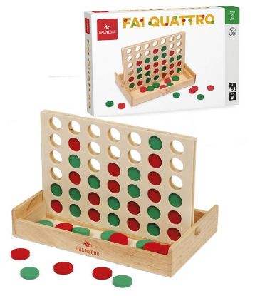 Immagine di GIOCHI SCATOLA FORZA QUATTRO IN LEGNO 1pz DAL NEGRO