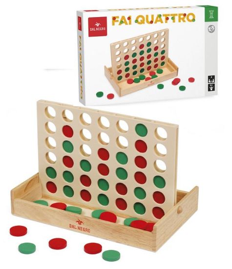 Immagine di GIOCHI SCATOLA FORZA QUATTRO IN LEGNO 1pz DAL NEGRO