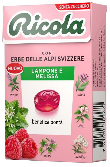 Picture of RICOLA ASTUCCIO MELISSA LAMPONE SENZA ZUCCHERO 50g 20pz