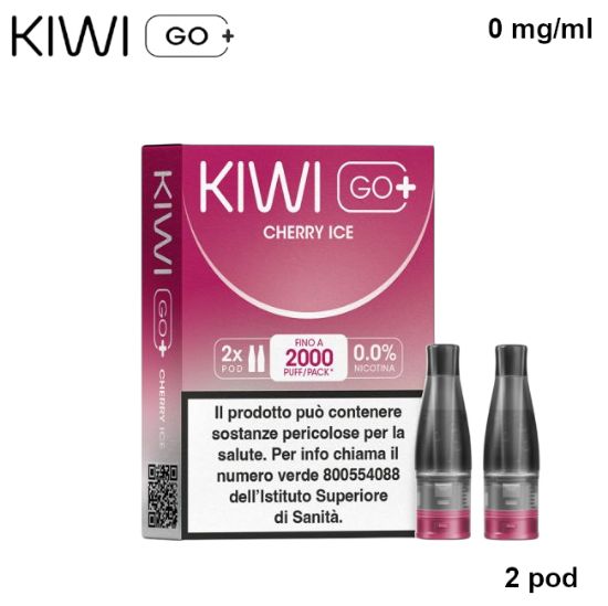 Immagine di KIWI GO PLUS POD 1x2pz CHERRY ICE 2ml 0mg/ml - PL0014692 SENZA NICOTINA