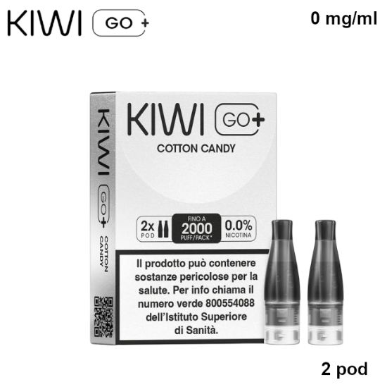 Picture of KIWI GO PLUS POD 1x2pz COTTON CANDY 2ml 0mg/ml - PL0014694 SENZA NICOTINA