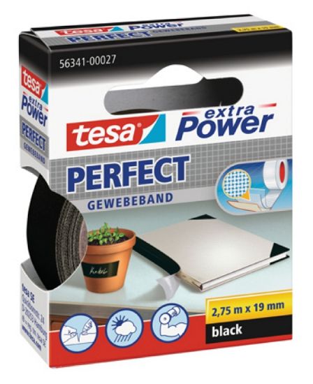 Picture of SCOTCH TELATO 19x2,75mt TELATO NERO 1pz TESA EXTRA POWER