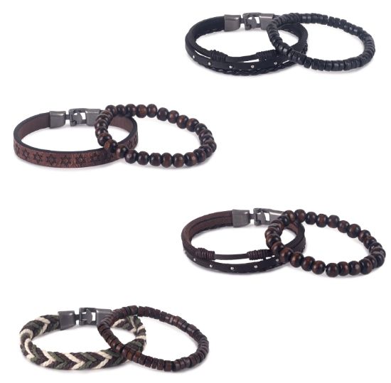 Picture of BRACCIALE UOMO NAVIGARE 4pz ASSORTITI + SCATOLA REGALO - N2025