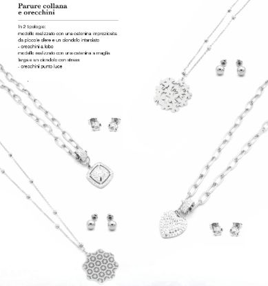 Picture of PARURE COLLANA + ORECCHINI DONNA NAVIGARE 4pz + SCATOLA REGALO N2025