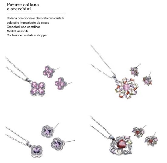Picture of PARURE COLLANA + ORECCHINI DONNA NAVIGARE 4pz + SCATOLA REGALO N2025