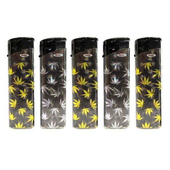 Immagine di ACCENDINO ATOMIC ELETTRONICO 50pz SHINY LEAF - RICARICABILE