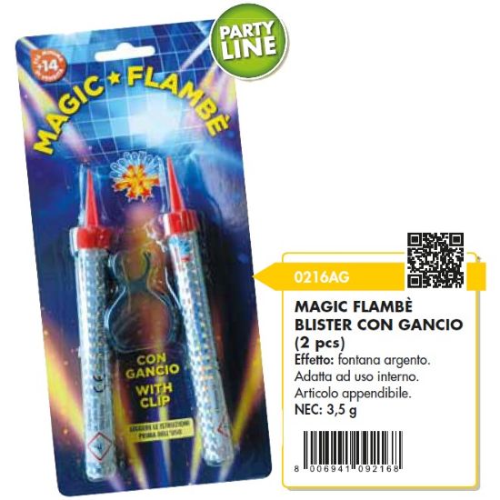 Picture of FONTANA DA INTERNO MAGIC FLAMBE con gancio 2pcs x24pz BORGONOVO