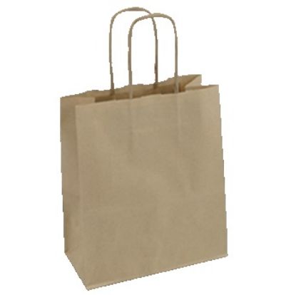 Picture of SACCHETTI SHOPPER AVANA 14x9x21cm 25pz CON MANICO CARTA