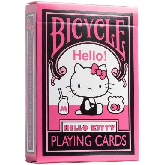 Picture of CARTE DA POKER BICYCLE 1pz Hello Kitty Black Pink