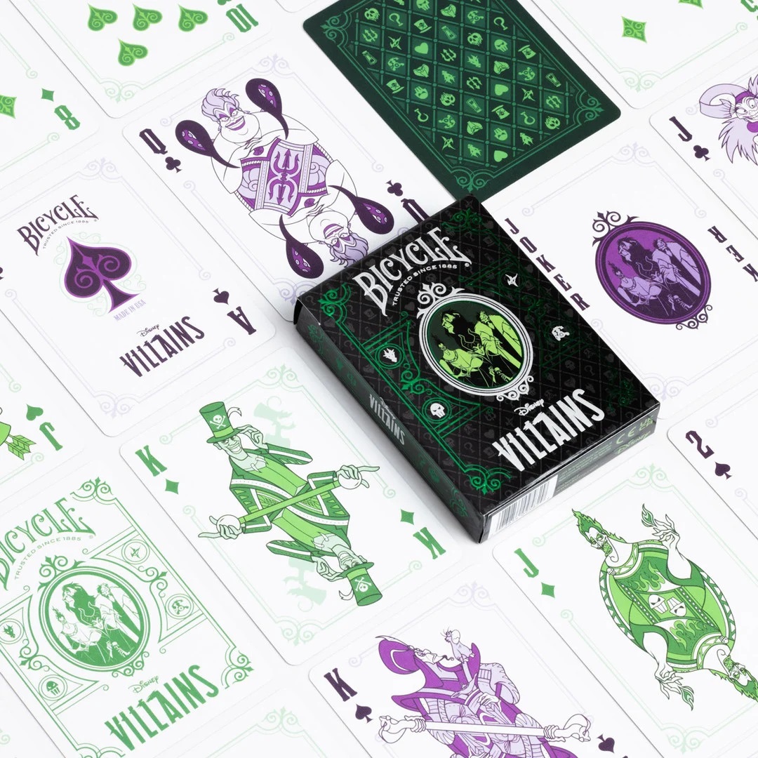 Picture of CARTE DA POKER BICYCLE 1pz Bic Disney Villains Mx Green/Purple