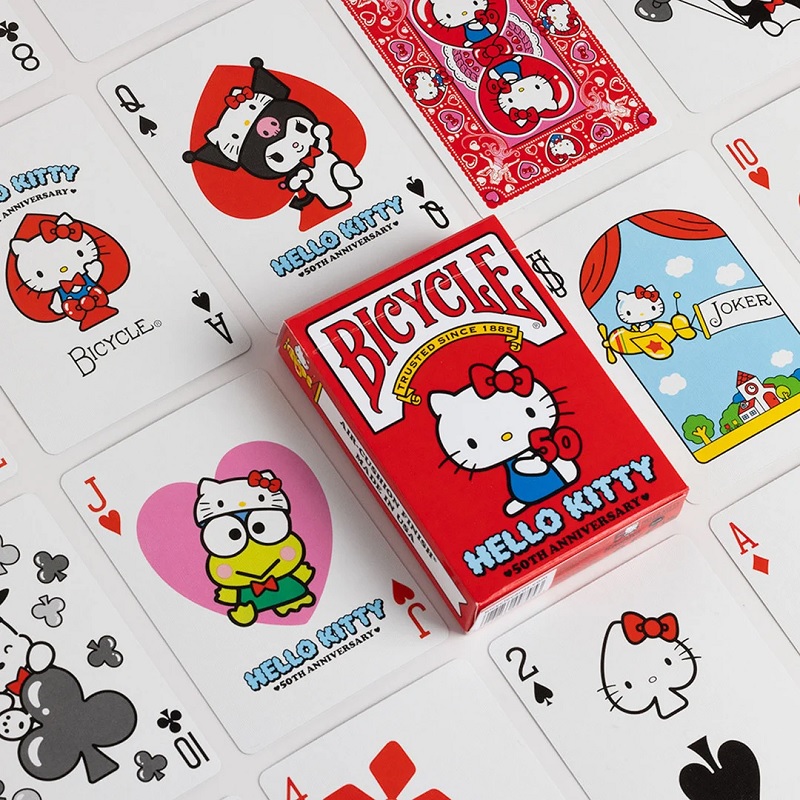 Immagine di CARTE DA POKER BICYCLE 1pz Hello Kitty 50th Anniversary