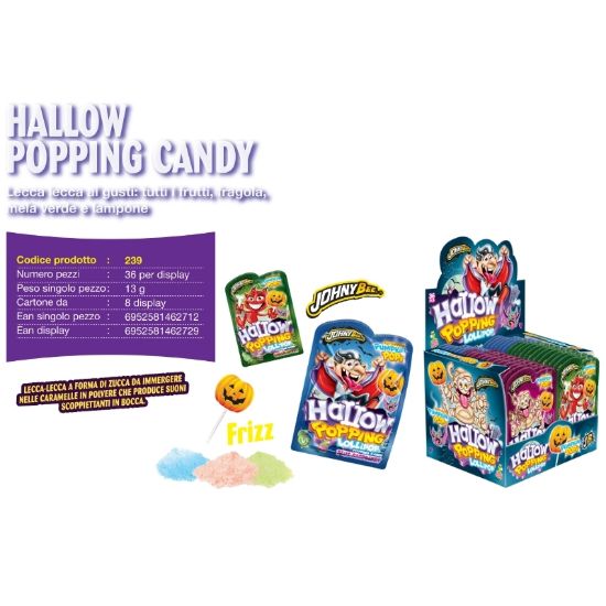 Picture of CARAMELLE TOYS JOY HALLOW POPPING/LOLLIPOP 36pz 13g - JOYGUM