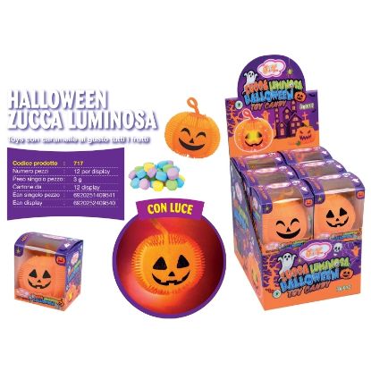 Picture of CARAMELLE TOYS JOY ZUCCA LIMINOSA 12pz HALLOWEEN - JOYGUM
