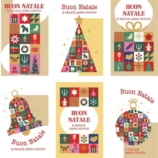 Picture of BIGLIETTI NATALE BRISTOL 90x140 48pz BUON NATALE + BUSTA