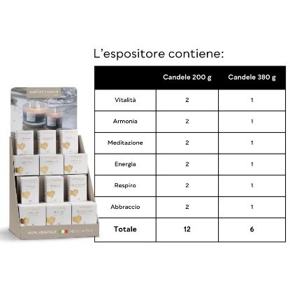 Immagine di CANDELA EXPO AMATI 18pz 200gr VEGETALE VETRO