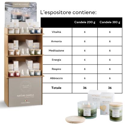Immagine di CANDELA EXPO AMATI 72pz VEGETALE VETRO - EXPO DA TERRA