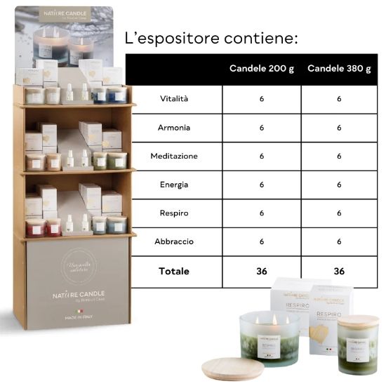 Immagine di CANDELA EXPO AMATI 72pz VEGETALE VETRO - EXPO DA TERRA