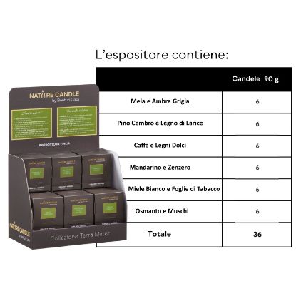 Immagine di CANDELA EXPO TERRA MATER 36pz 90gr VEGETALE VETRO