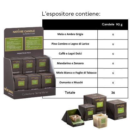 Immagine di CANDELA EXPO TERRA MATER 36pz 90gr VEGETALE VETRO