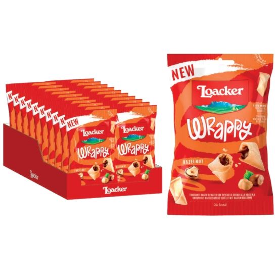 Picture of LOACKER SNACK WRAPPY 20pz 50gr HAZELNUT