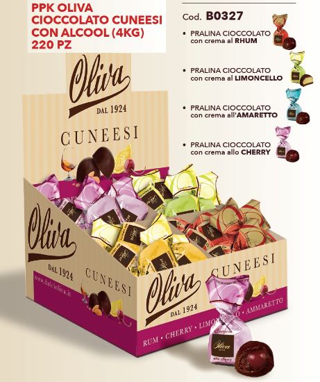 Immagine di OLIVA PRALINE CUNEESI 220pz 4Kg MIX 4GUSTI ASSORTITI