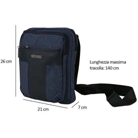 Immagine di TRACOLLA BORSELLO LOTTO BLU 1pz SIMILPELLE