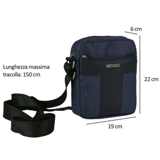 Immagine di TRACOLLA BORSELLO LOTTO BLU 1pz SIMILPELLE