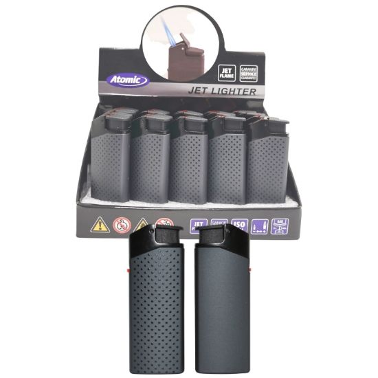 Picture of ACCENDINO ATOMIC TURBO JETFLAME 25pz BLACK RUBBER