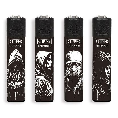 Picture of ACCENDINO CLIPPER PIETRINA 48pz STENCIL STYLE + BW