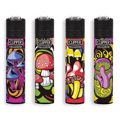 Immagine di ACCENDINO CLIPPER PIETRINA 48pz MUSHROOMS