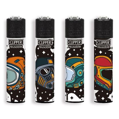 Immagine di ACCENDINO CLIPPER PIETRINA 48pz SPACE HELMETS