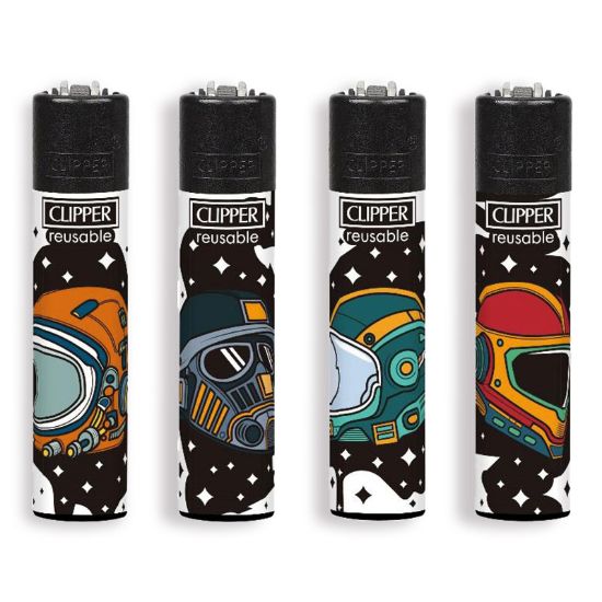 Immagine di ACCENDINO CLIPPER PIETRINA 48pz SPACE HELMETS