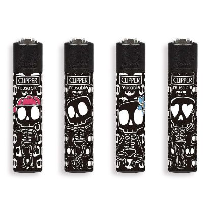 Immagine di ACCENDINO CLIPPER MINI PIETRINA 48pz DAILY SKELETON