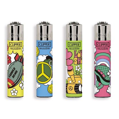 Immagine di ACCENDINO CLIPPER MINI PIETRINA 48pz HIPPIE ARMY