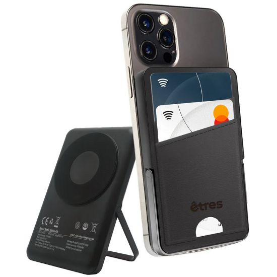 Picture of BATTERIE ESTERNA ETRES 5000mAh WIRELESS + PORTACARD - cellulari