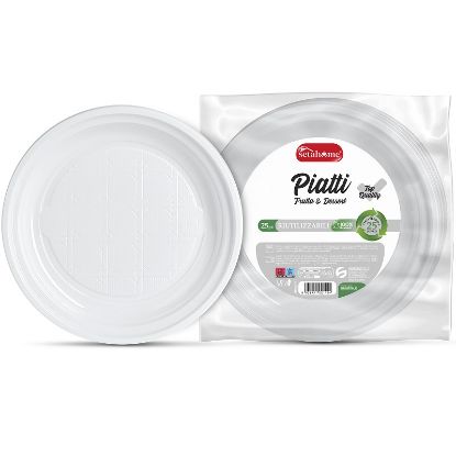 Picture of PIATTI PIANI 25pz BIANCO - FRUTTA DESSERT