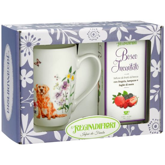 Immagine di REGINADIFIORI SCATOLA REGALO MUG + TE' BOSCO INCANTATO