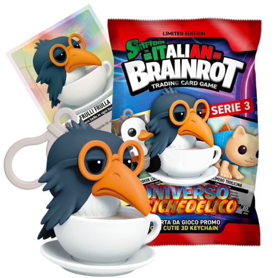 Immagine di GIOCHI BRAINROT Flowpack 3D+1card promo Serie Alpha -Universo psichedelico