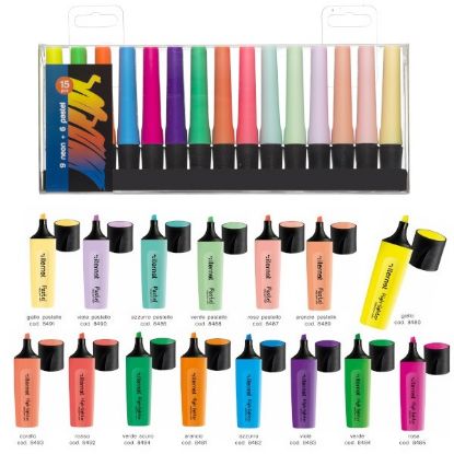 Immagine di EVIDENZIATORE ITERNET EXPO 15pz COLORI ASSORTITI punta scalpello
