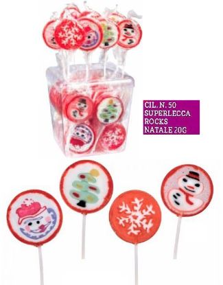 Picture of ROSSINI LECCA LECCA TONDO 20gr 50pz ROCKS NATALE 6cm