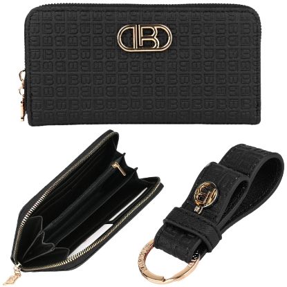 Picture of PAROURE DONNA BIAGIOTTI PORTACHIAVI + PORTAFOGLIO NERO